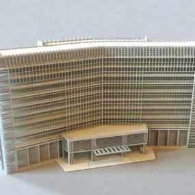 Modern Hotel Exterior 3d model