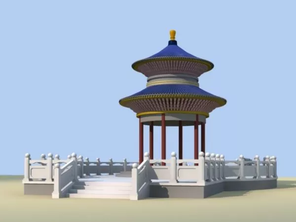 Chinese Round Pavilion 3d model Chinese Round Pavilion 3d model