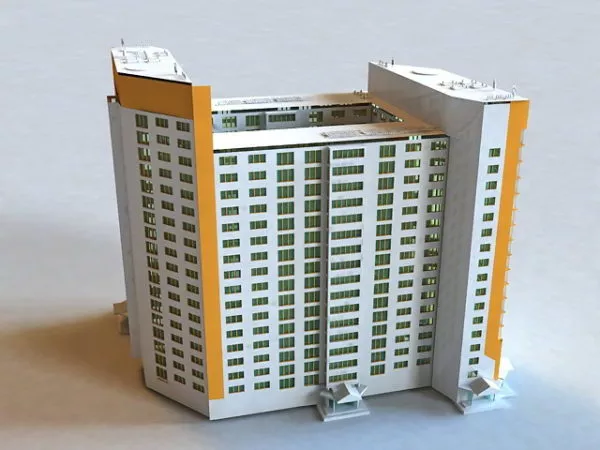 Hospital Building Construction 3d model Hospital Building Construction 3d model