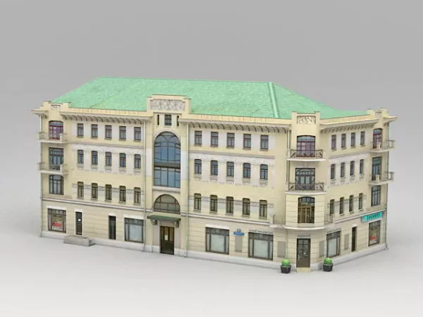 Old Tenement Buildings 3d model Old Tenement Buildings 3d model