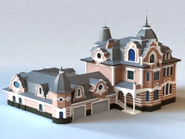 Garage Building Brick Dome 3d model