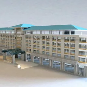 Small Hotel Buildings 3d model