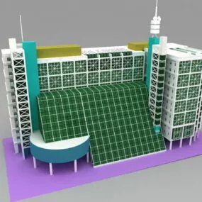 Modern Hotel Buildings 3d model