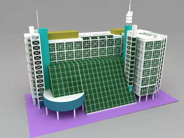 Modern Hotel Buildings 3d model Modern Hotel Buildings 3d model