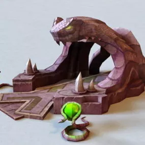 Temple Of The Snake Entrance 3d model