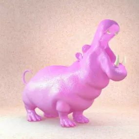 Hippo Statue 3d model