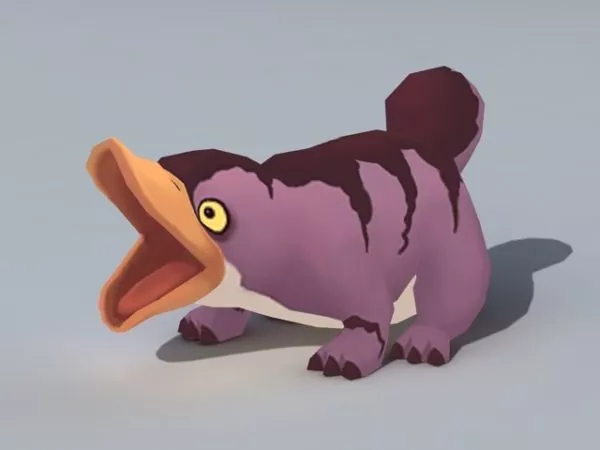 Cartoon Platypus Animated & Rig 3d model Cartoon Platypus Animated & Rig 3d model