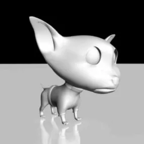 Cute Cartoon Puppy 3d model