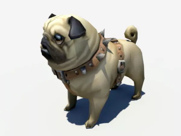 Realistic Boxer Dog 3d model