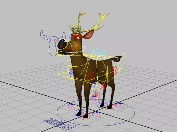 Cartoon Deer Rig 3d model Cartoon Deer Rig 3d model