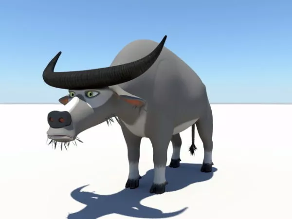 Cartoon Bull Rig 3d model Cartoon Bull Rig 3d model