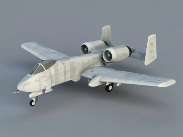 A-10 Thunderbolt Attack Aircraft 3d model A-10 Thunderbolt Attack Aircraft 3d model