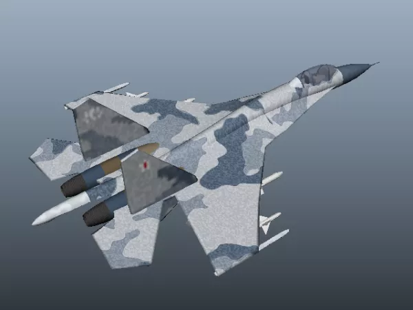 Su-27 Fighter Aircraft 3d model Su-27 Fighter Aircraft 3d model