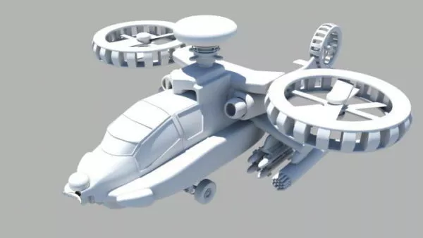 Ka52 Attack Helicopter 3d model