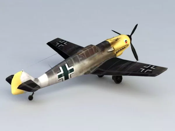 German Messerschmitt Ww2 Aircraft 3d model German Messerschmitt Ww2 Aircraft 3d model