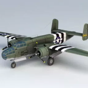 Ww2 American B25 Bomber 3d model
