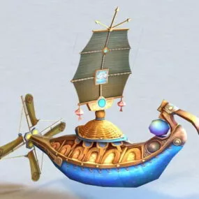 Anime Flying Ship 3d model