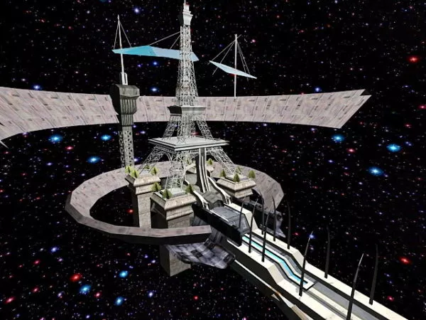 Futuristic Space Station Concept 3d model Futuristic Space Station Concept 3d model
