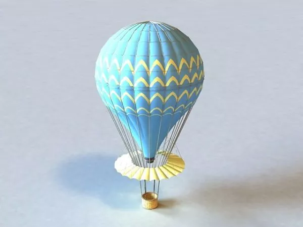 Fly Airship Squid Shape 3d model