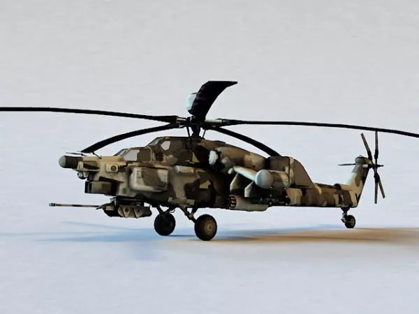 Ka52 Attack Helicopter 3d model
