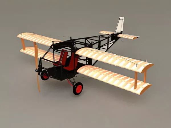 Early Biplane 3d model Early Biplane 3d model