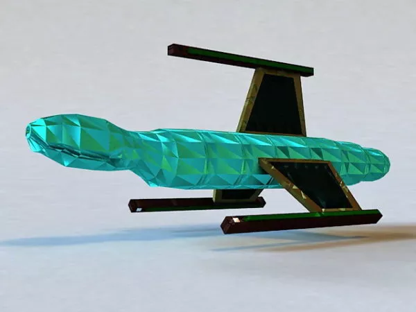 Futuristic Spaceship Imperial Shuttle 3d model