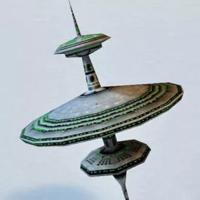 Sci-fi Space Station 3d model