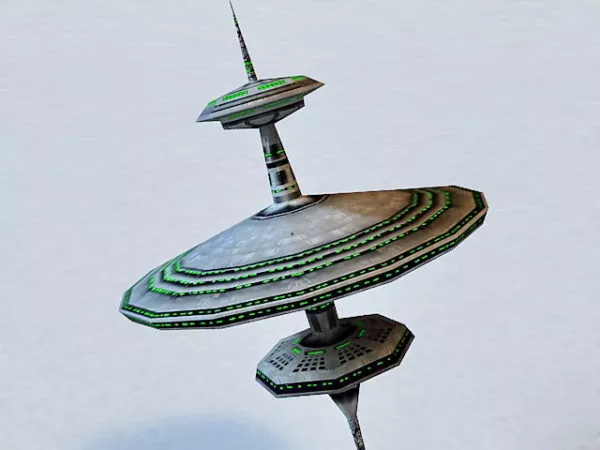 Scifi Station Concept Scene 3d model