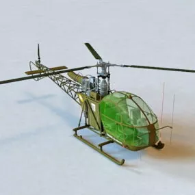 Alouette Ii Helicopter 3d model