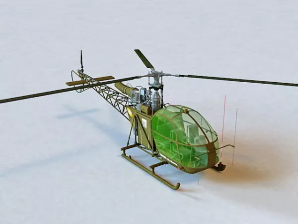 As350 Squirrel Helicopter 3d model
