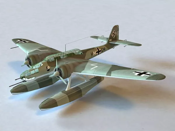 He 115 C-1 Torpedo Bomber Seaplane 3d model He 115 C-1 Torpedo Bomber Seaplane 3d model