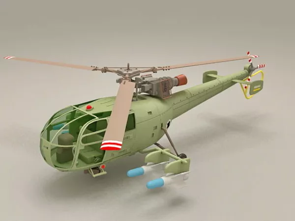 Small Rescue Utilities Helicopter 3d model