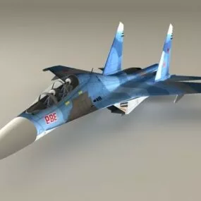 Russian Su-30 Fighter Jet 3d model