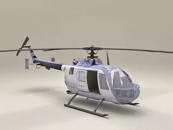 Bell 206 Helicopter 3d model