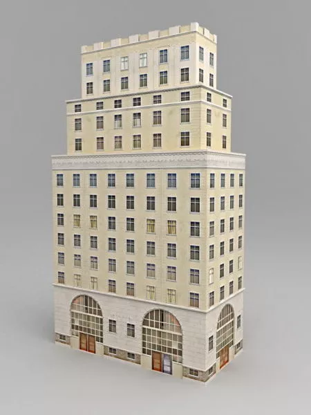 Old Office Architecture Exterior 3d model Old Office Architecture Exterior 3d model