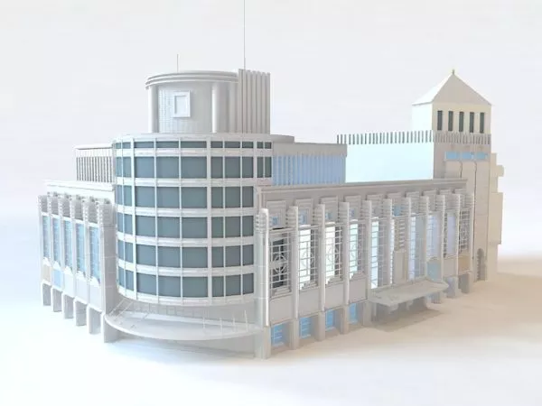 Department Store Exterior 3d model Department Store Exterior 3d model