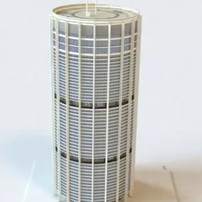 Cylinder Building Architecture 3d model