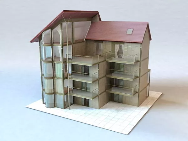 Common Brick Apartment 3d model