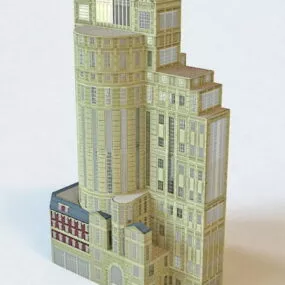 Old Office Building Exterior 3d model