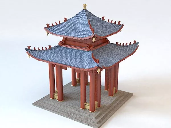 Chinese Waterside Pavilion 3d model