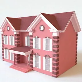 Red Brick House 3d model