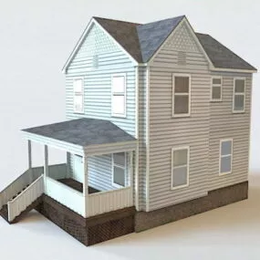 Tiny Cottage House 3d model