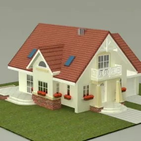 Small House Plan 3d model
