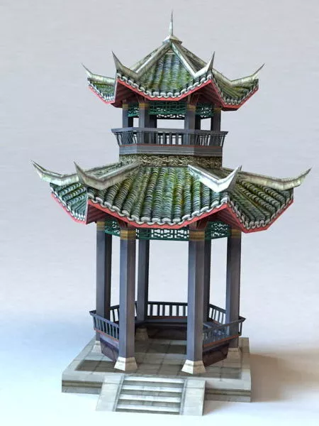 Pavilion Toy With Duck 3d model