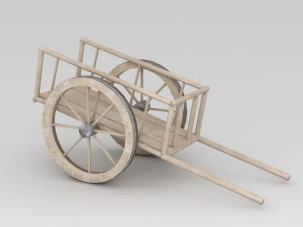 Wheels Shopping Cart 3d model