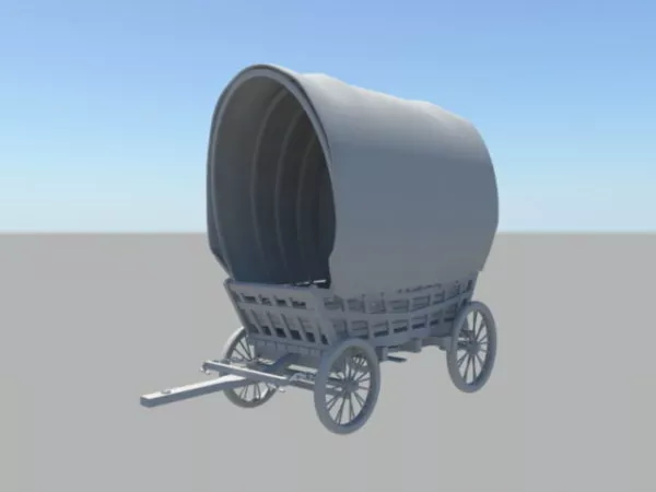 Farm Wagon Set 3d model