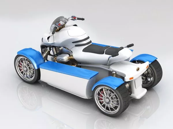 Sport Bike With Out Material 3d model
