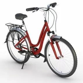 Retro Girls Bike 3d model