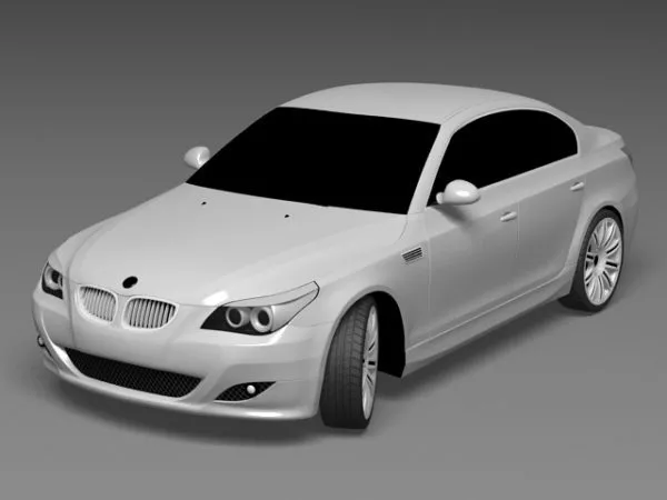 Audi A6 Sedan Silver 3d model