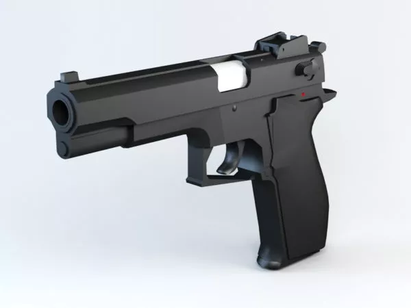Black Pistol 3d model Black Pistol 3d model